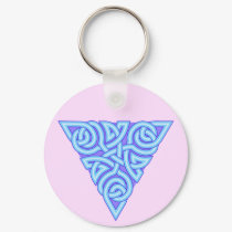 Serene Triangle Knot Keychain