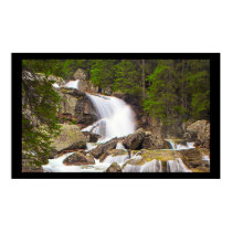 Serene Waterfall Poster - High Tatras Slovakia posters by art_prints_posters Serene Waterfall Poster - High Tatras Slovakia posters