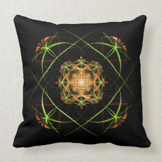 "Serenity Bloom" - Fractal Abstract Art Pillows