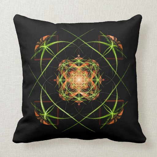 "Serenity Bloom"  - Fractal Abstract Art Pillows