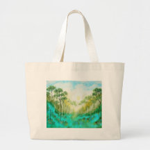Serenity From Original Painting Canvas Bags
