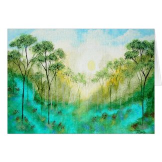 Serenity Greeting Note Card From Original Painting