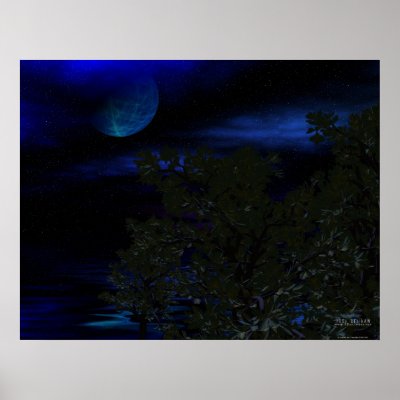 Serenity Lake Print by 3dartwork