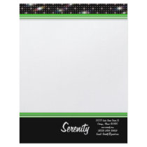 Serenity Letterhead Green Bling