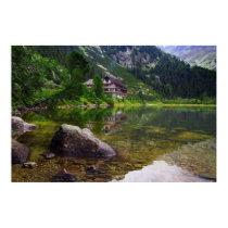 Serenity on the lake waterfront posters
