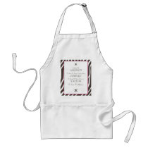 Serenity Poem with Zebra Print Animal Border Trim Apron