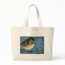 SERENITY PRAYER AND JUNCO ARTWORK CANVAS BAGS