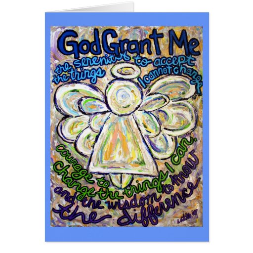 Serenity Prayer Angel Art Note or Greeting Card