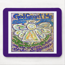 Serenity Prayer Angel Mousepad by donnabellasangels Serenity Prayer Angel Mousepad