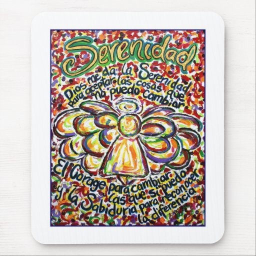 Serenity Prayer Angel Mousepad
