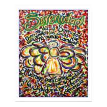 Serenity Prayer Angel Poster (White Edge) posters by donnabellasangels Serenity Prayer Angel Poster (White Edge) posters