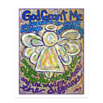 Serenity Prayer Angel Poster (White Edge) posters by donnabellasangels Serenity Prayer Angel Poster (White Edge) posters