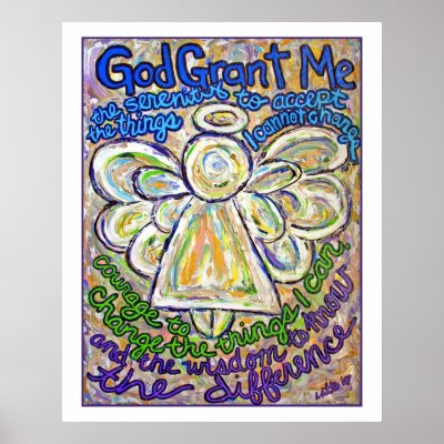 Serenity Prayer Angel Poster