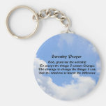 Serenity Prayer Blue Sky Inspirational Keychain