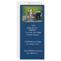 SERENITY PRAYER: BOY: JACK RUSSELL: ART PERSONALIZED RACK CARD