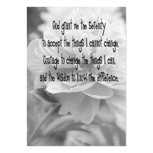 Serenity Prayer Business Card Template (front side)