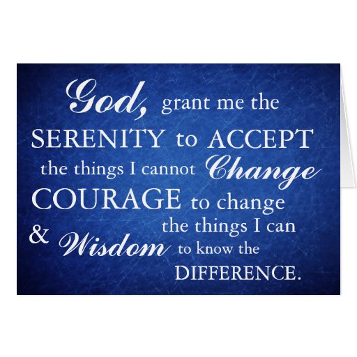 Serenity Prayer Card 