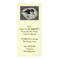 SERENITY PRAYER:CAT NAPPING: ART:RACK CARD