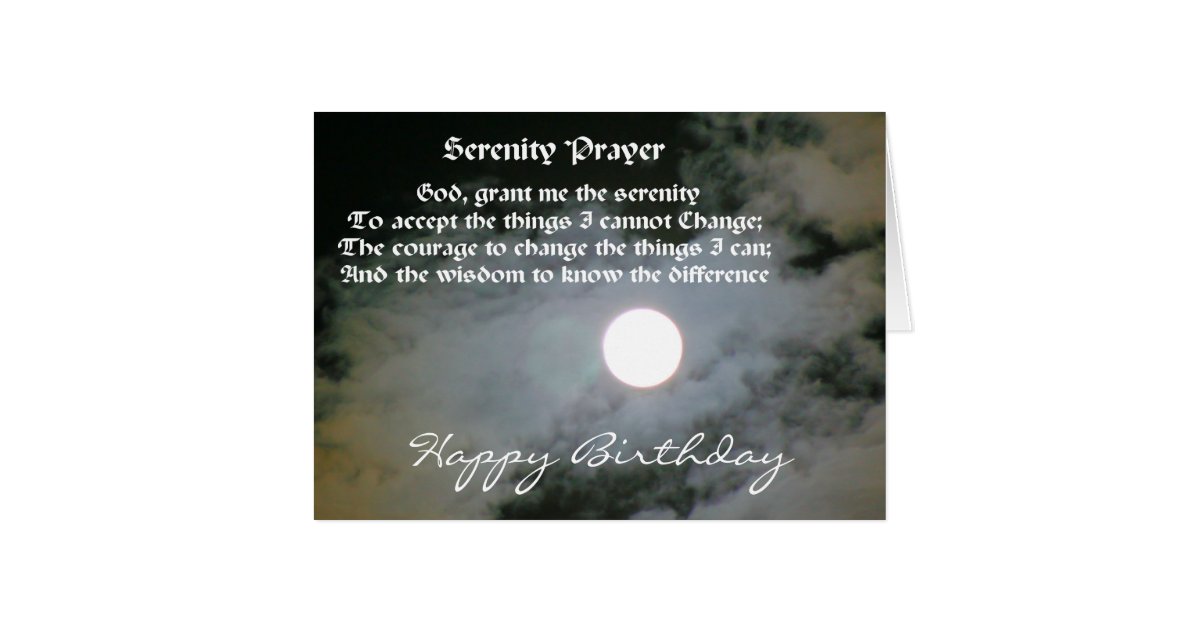 serenity prayer full moon birthday card zazzle create save the date cards