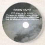 Serenity Prayer Full Moon Inspirational Coaster