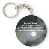 Serenity Prayer Full Moon Keychain