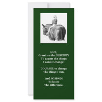 SERENITY PRAYER:GIRL:HORSE:PENCIL ART:RACK CARD rack cards