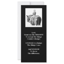 SERENITY PRAYER:GIRL:HORSE:PENCIL ART:RACK CARD rack cards
