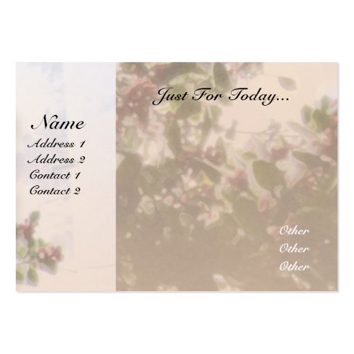 Serenity Prayer Holly Business Card Templates (front side)