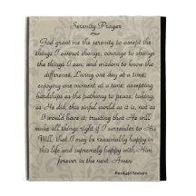 Serenity Prayer iPad Folio iPad Case