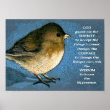 SERENITY PRAYER JUNCO POSTERS