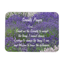 Serenity Prayer Lavender Garden Magnet