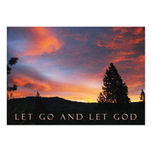 Serenity Prayer & Let Go and Let God Card Business Cards (back side)