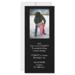 SERENITY PRAYER: Painting: cowboy and child skatin Rack Card Design