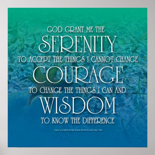 Serenity Prayer Poster print