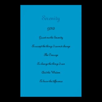 Serenity Prayer Poster