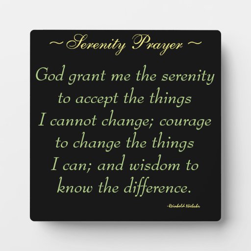 Serenity Prayer Quote Plaque | Zazzle