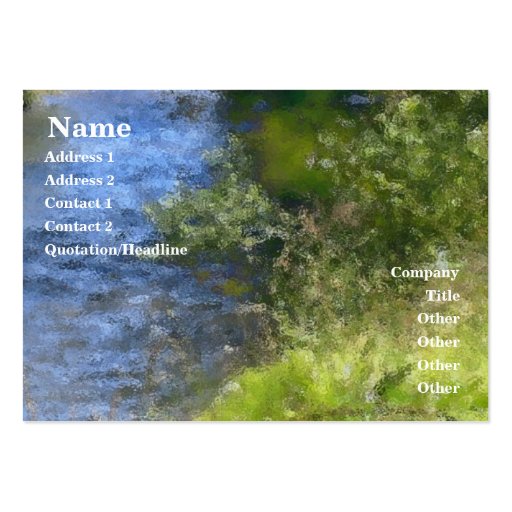 Serenity Prayer River Profile Card Business Card (front side)