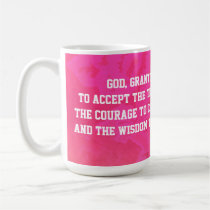 Serenity Prayer Rose PInk Mug mugs