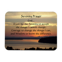 Serenity Prayer Seascape Sunset Magnet