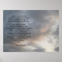 Serenity Prayer Sky poster