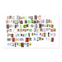 Serenity Prayer Rectangular Stickers