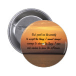 Serenity Prayer Sunset Pinback Button