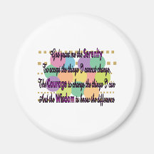 Serenity Prayer T-shirts and Gifts Fridge Magnet