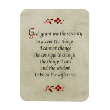 Serenity Prayer/Vintage Style Rectangular Magnets