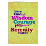 Serenity Prayer wordle card