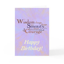 Serenity Prayer Wordle on abstract Cards