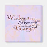 Serenity Prayer Wordle on abstract Fridge Magnet