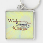 Serenity Prayer Wordle on abstract Key Chains