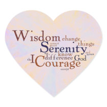 Serenity Prayer Wordle on abstract Sticker