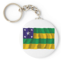 Sergipe, Brazil Waving Flag Key Chains